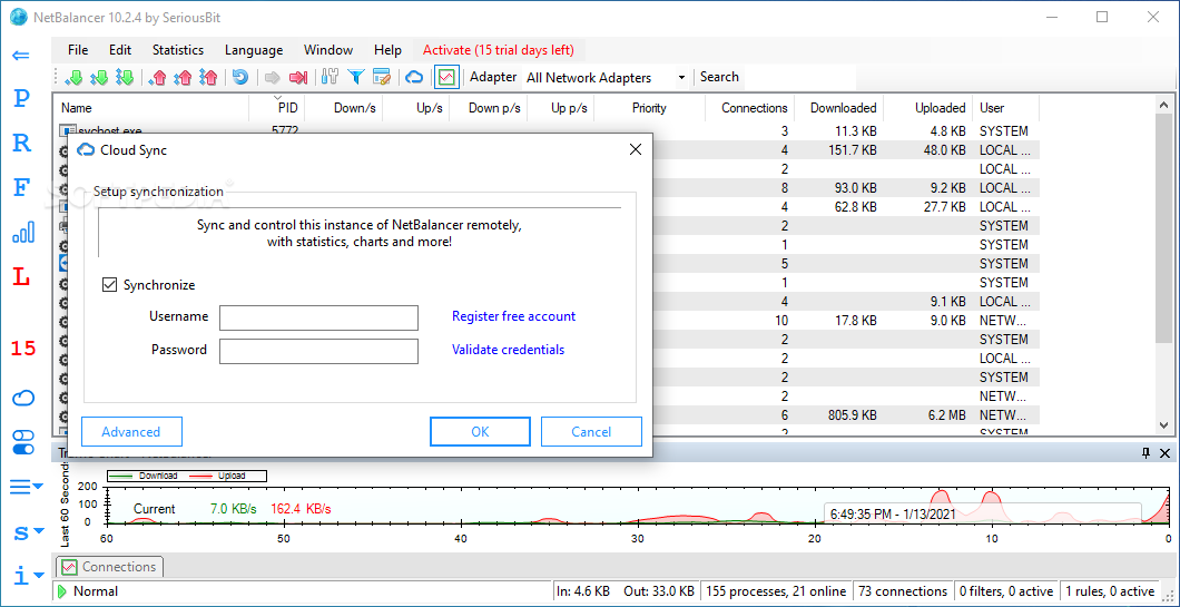 NetBalancer 12.1.1.3556 download the last version for windows