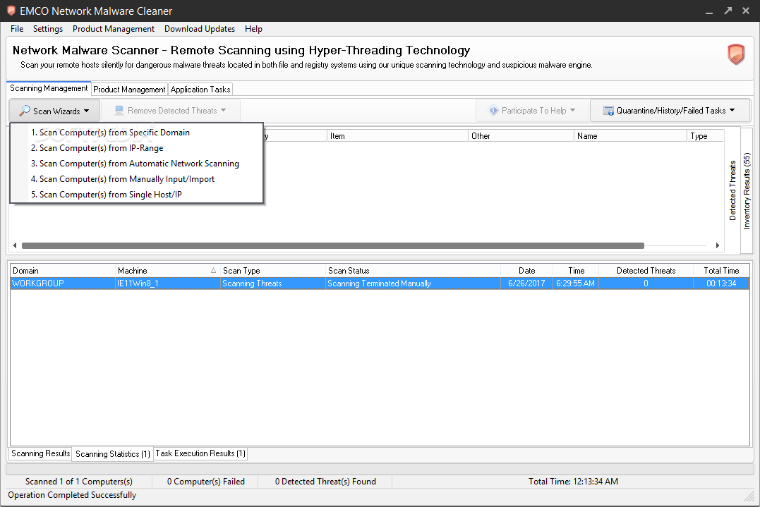 EMCO Network Malware Cleaner screenshot #0
