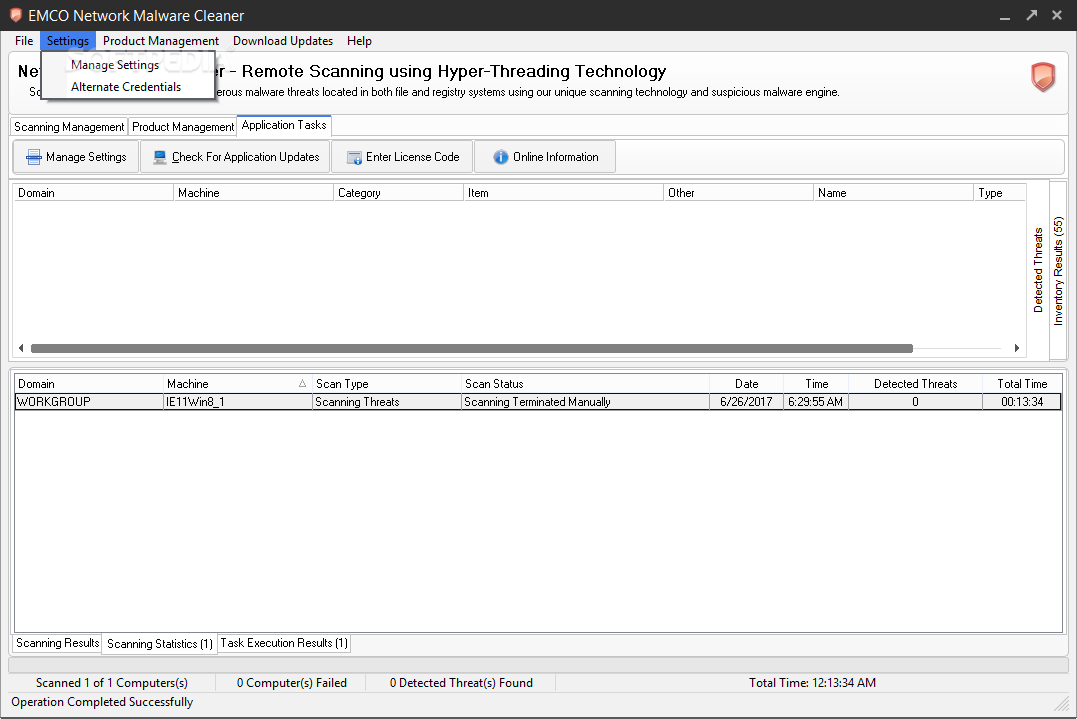 EMCO Network Malware Cleaner screenshot #3