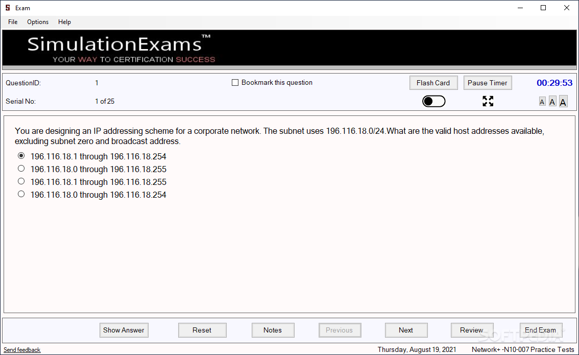 Simulation Exams for Network+ N10-007 (formerly Network+ practice tests) screenshot #2