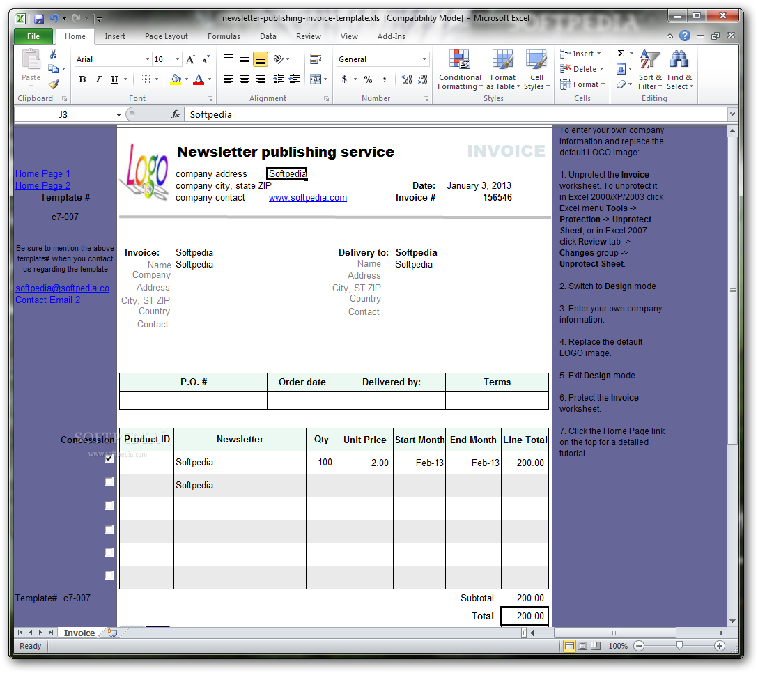 Newsletter Publishing Invoice Template Download Create invoices for