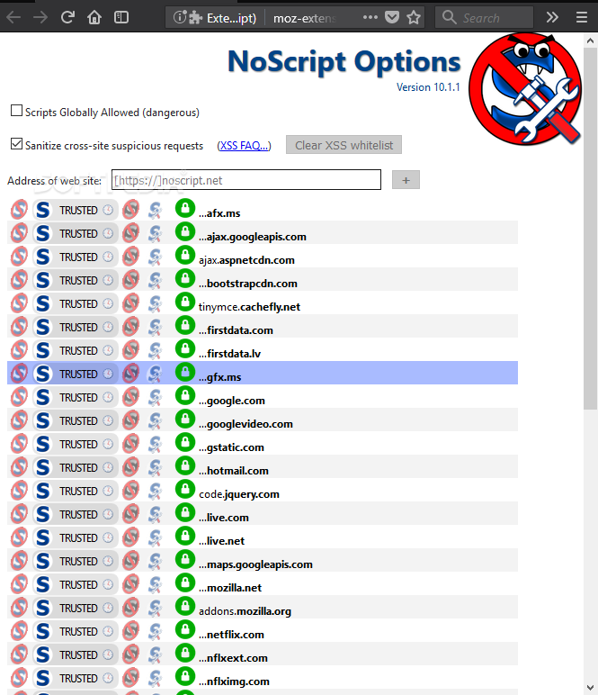 NoScript 11.4.25 for windows instal free