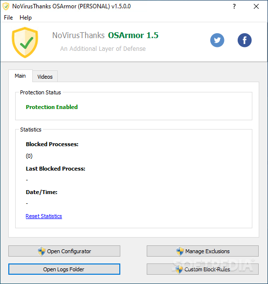 Download Download NoVirusThanks OSArmor 1.8.0.0 Free