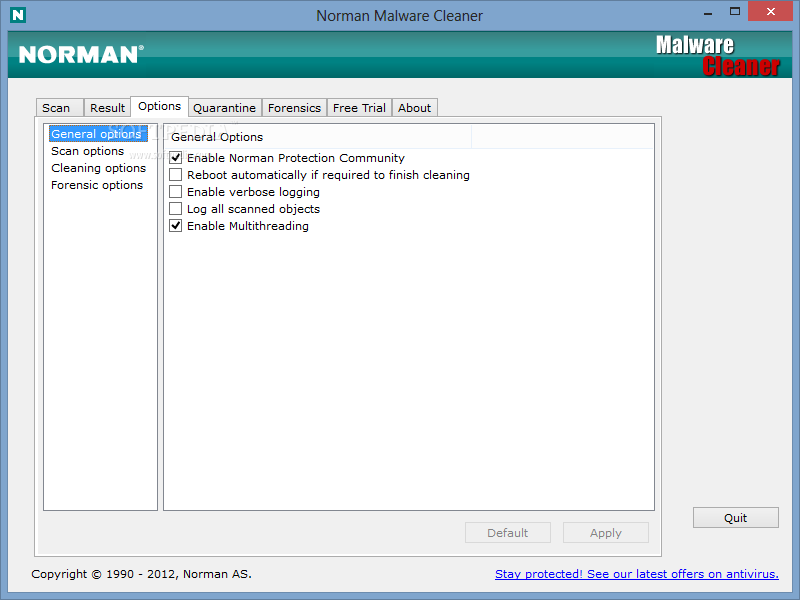 Norman Malware Cleaner screenshot #2