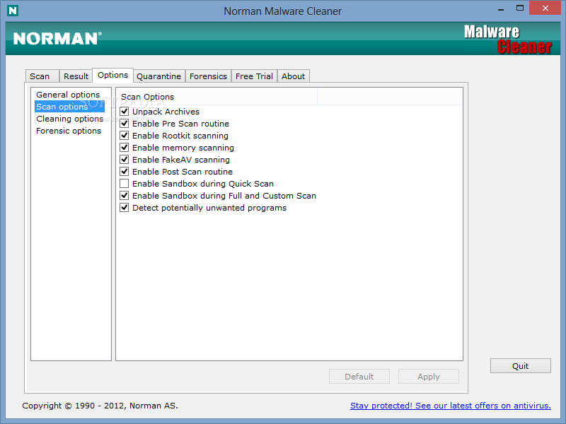 Norman Malware Cleaner screenshot #3