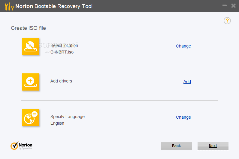 Norton Bootable Recovery Tool screenshot #2
