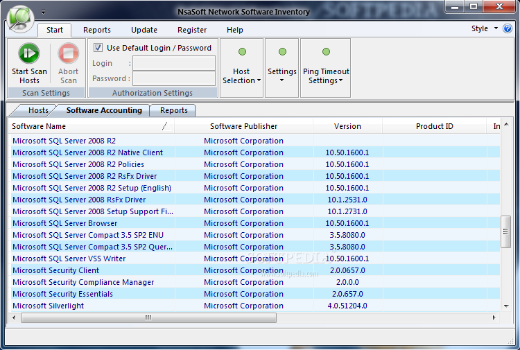Nsasoft Network Software Inventory screenshot #1