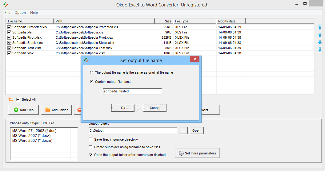 free convert excel to word