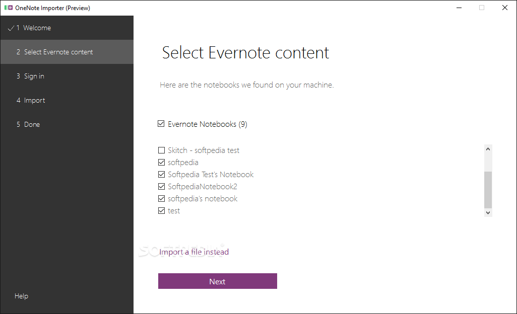 import evernote to onenote windows 10
