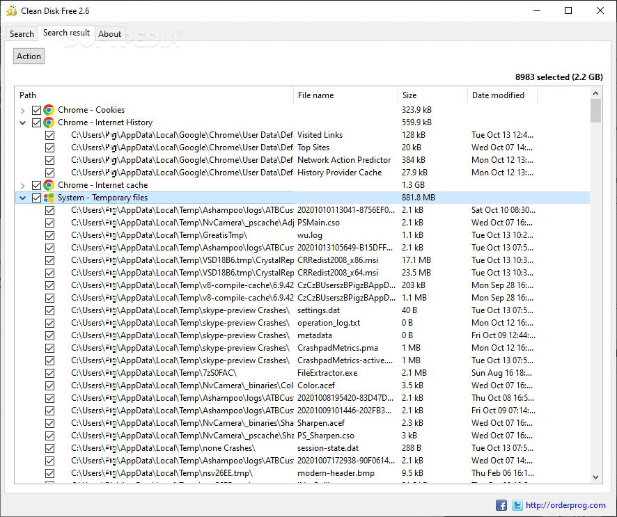 OrderProg Clean Disk screenshot #2