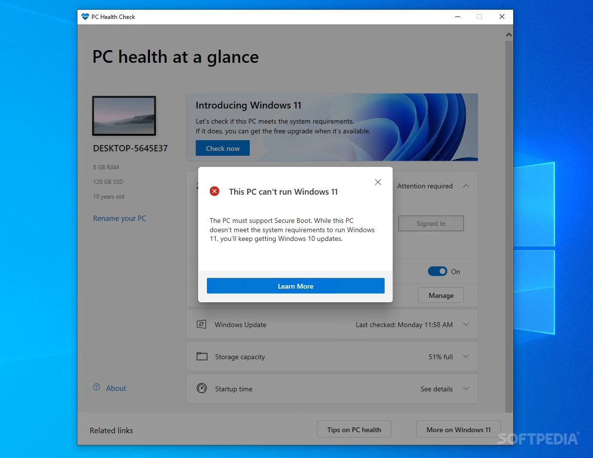 how to download pc health check app in windows 10