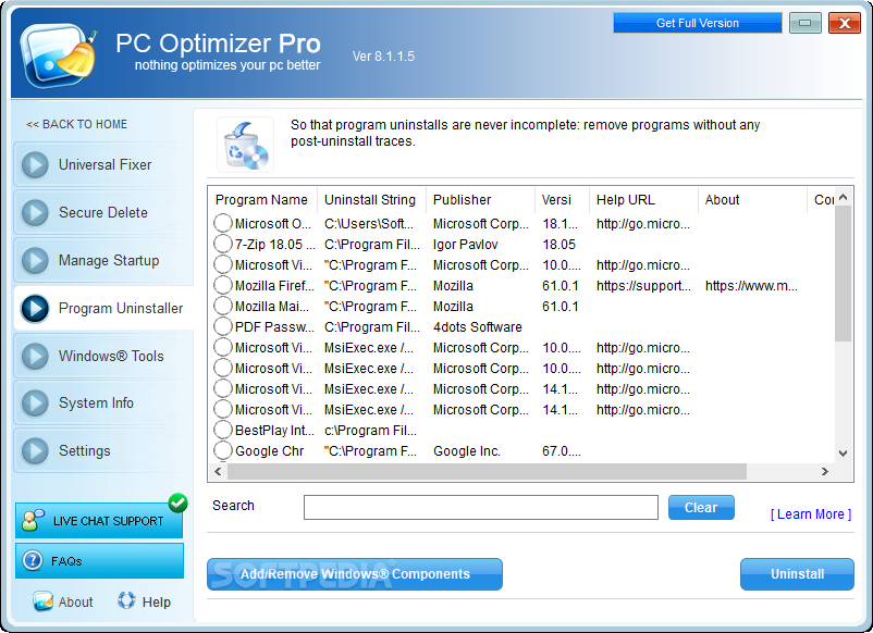 Optimizer 15.4 free instal