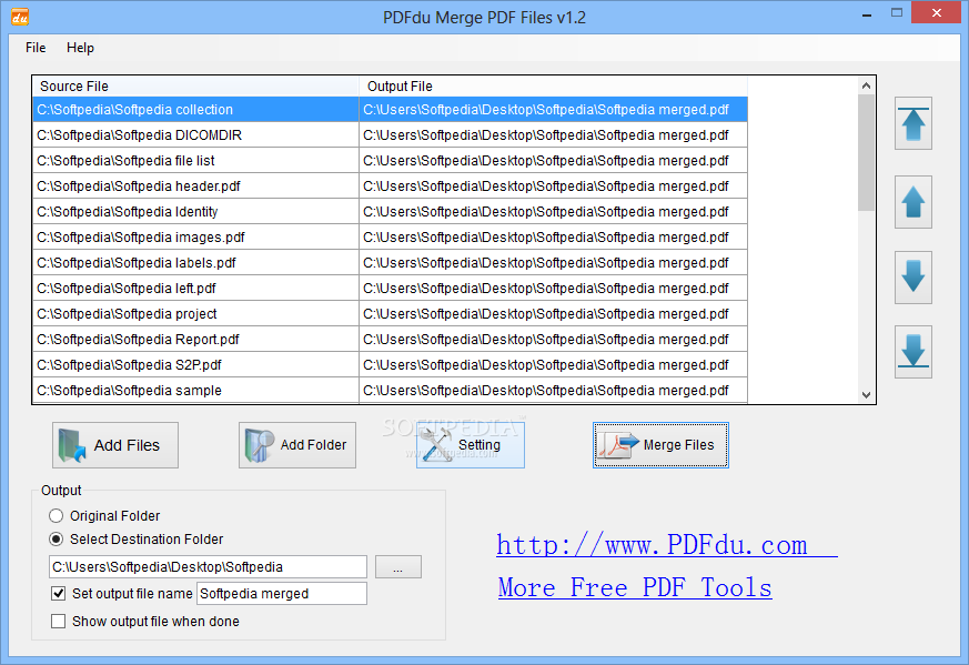 Download PDFdu Merge PDF Files 1.6