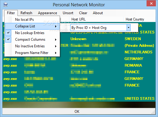 Personal Network Monitor (PNetMon) screenshot #1