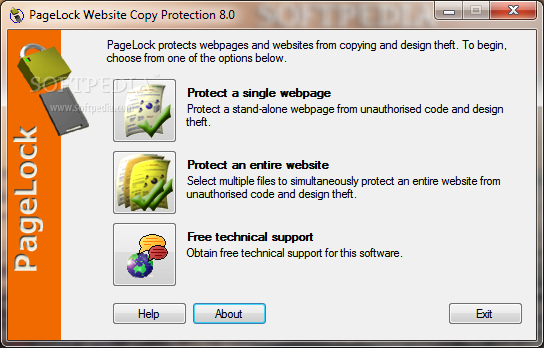 PageLock Website Copy Protection screenshot #0