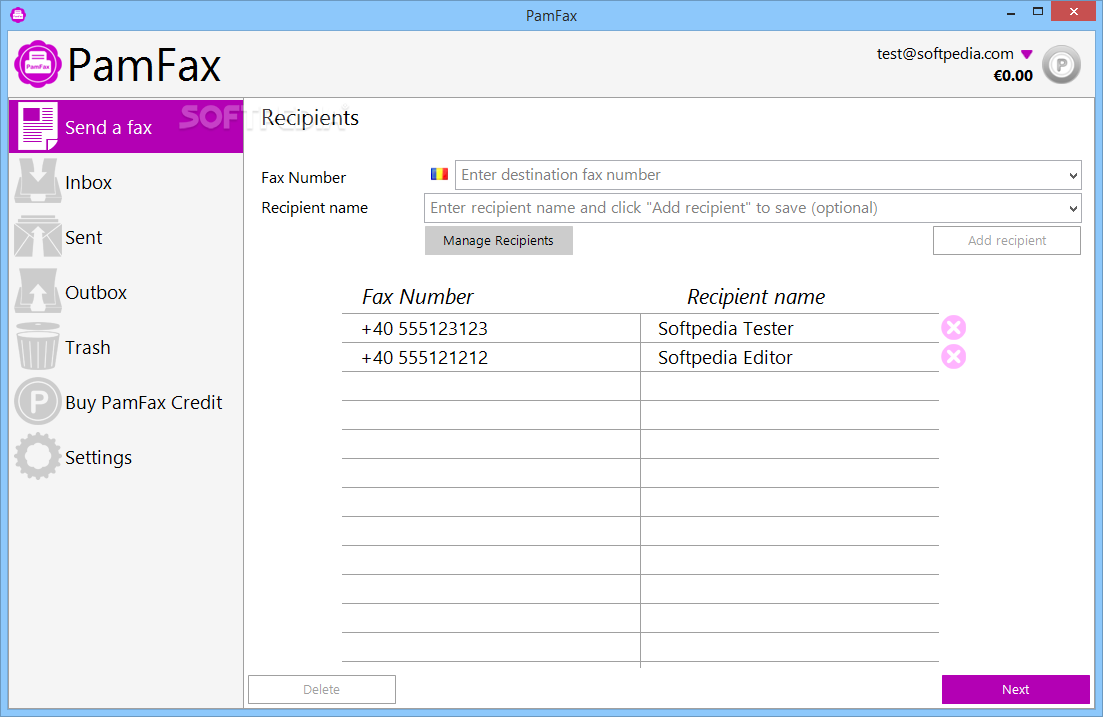 pamfax skype add on