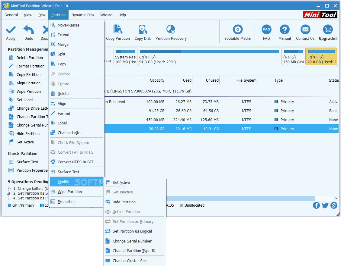 MiniTool Partition Wizard Pro / Free 12.8 for windows instal free