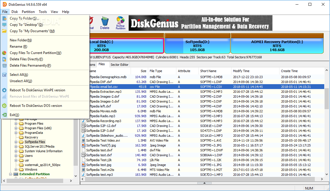 DiskGenius (PartitionGuru) screenshot #4