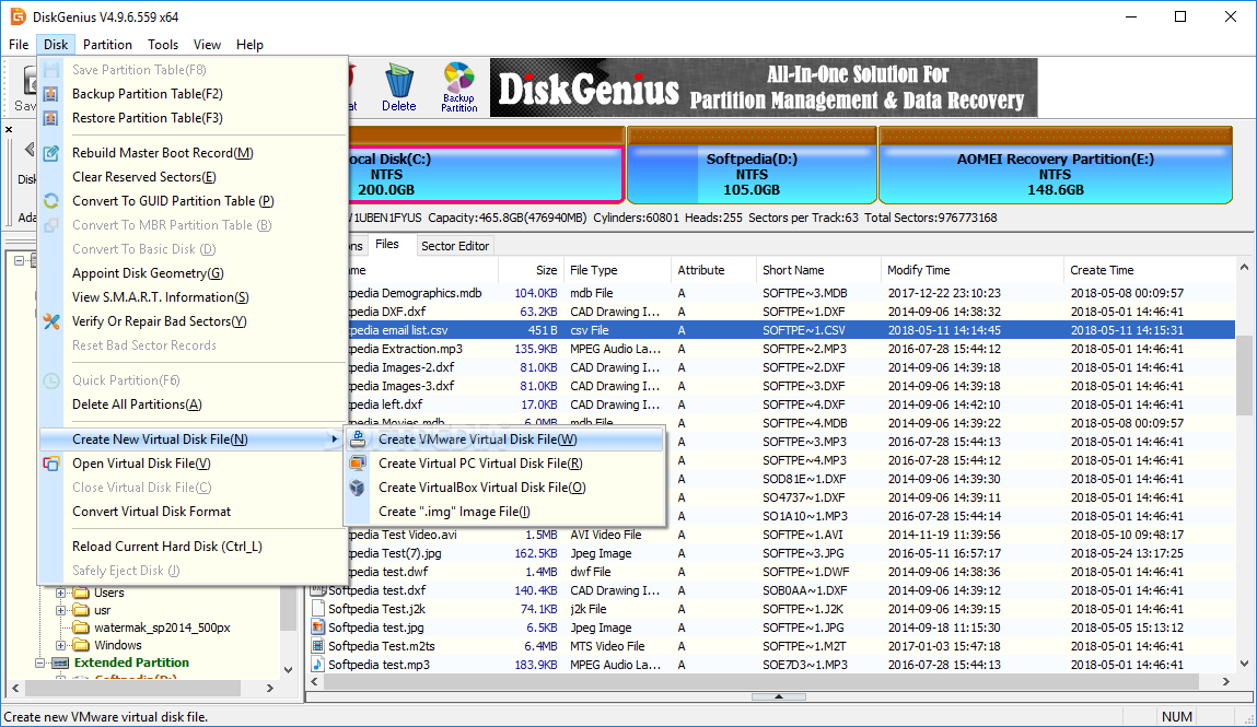 free hard drive cloning software download partitionguru