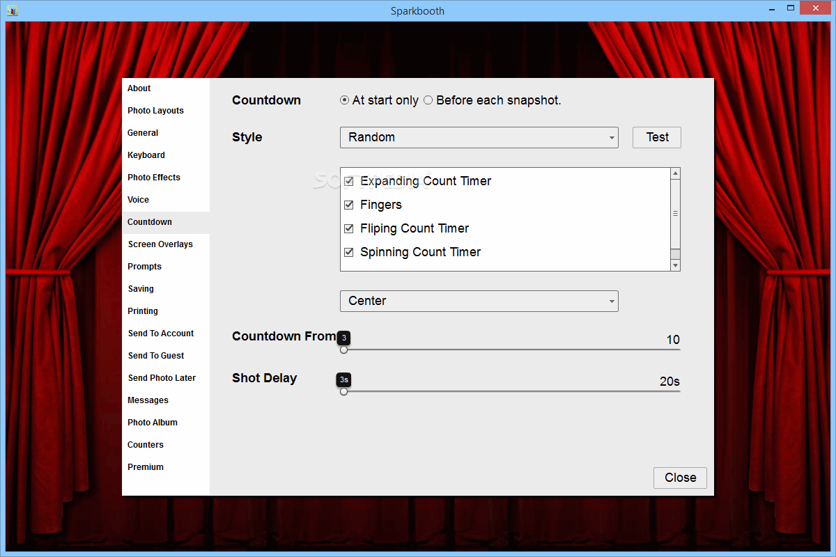 sparkbooth 6.0 mirror mode add custom video