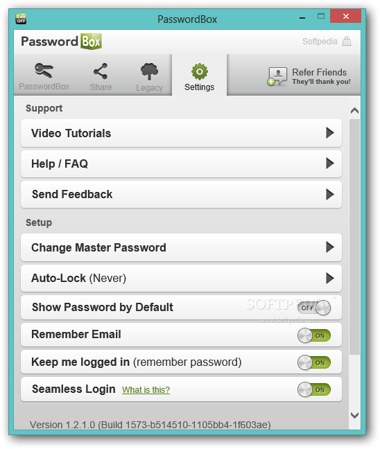 passwordbox data usage