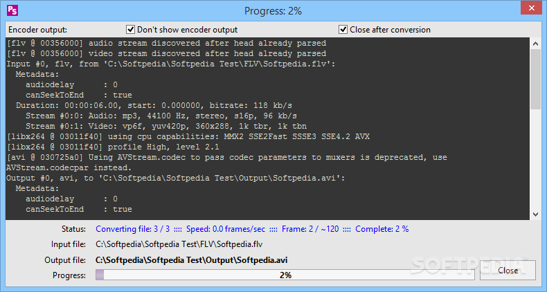 Download Pazera Free FLV to AVI Converter 1.14