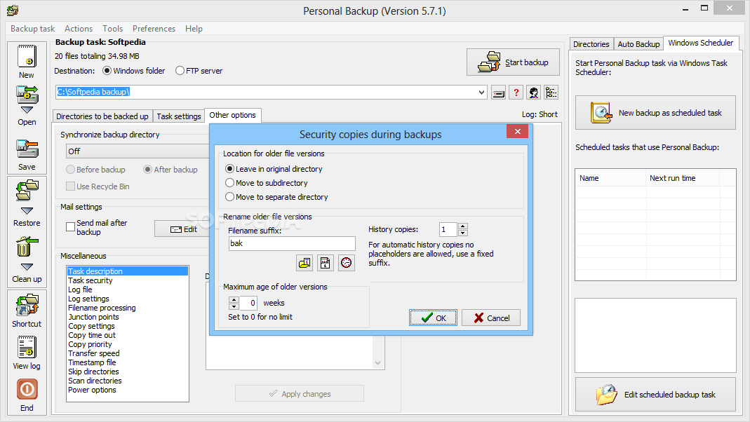 Personal Backup 6.3.4.1 free downloads