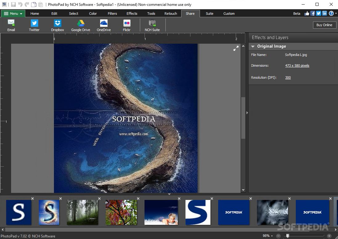 download the last version for ios NCH PhotoPad Image Editor 11.59
