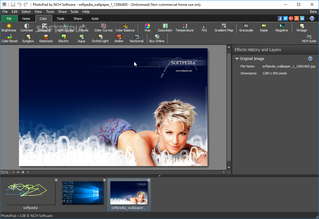 nch photopad image editor free version non trial