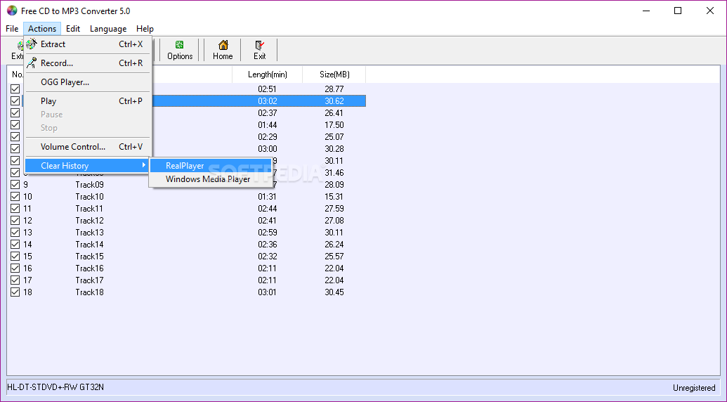 Portable Free CD to MP3 Converter screenshot #2
