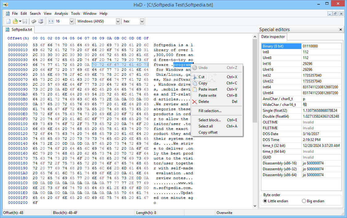 download the new version HxD Hex Editor