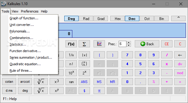 Portable Kalkules screenshot #1