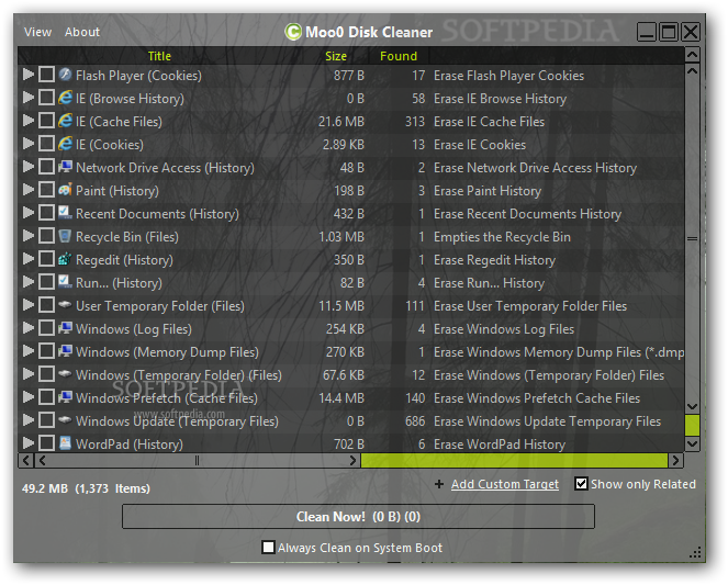 Portable Moo0 Disk Cleaner screenshot #0
