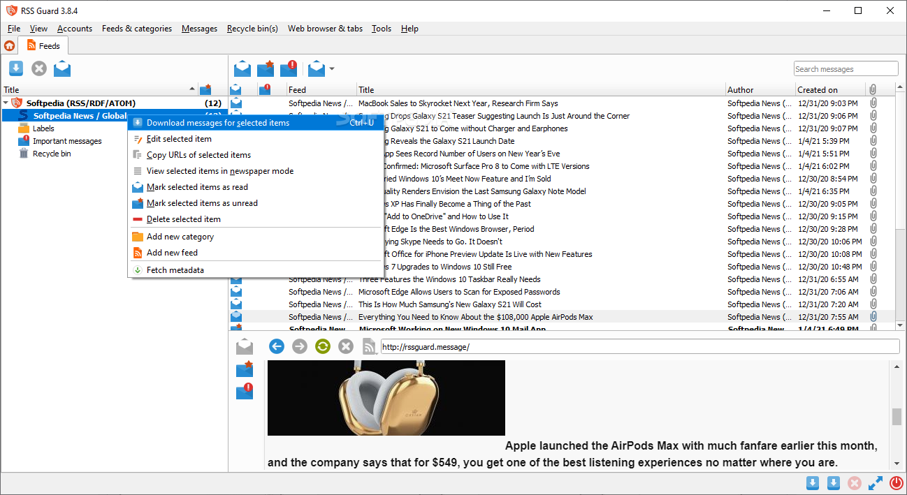 free for apple download RSS Guard 4.5.4