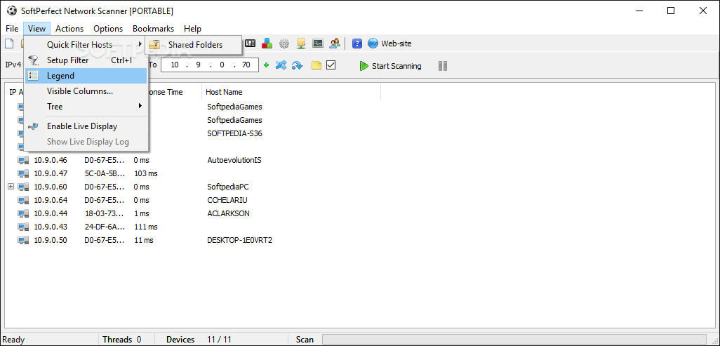 Portable SoftPerfect Network Scanner screenshot #4