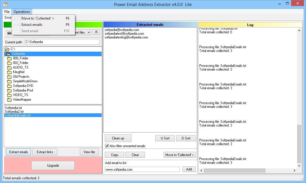 email extractor lite 1.4 upgraded software