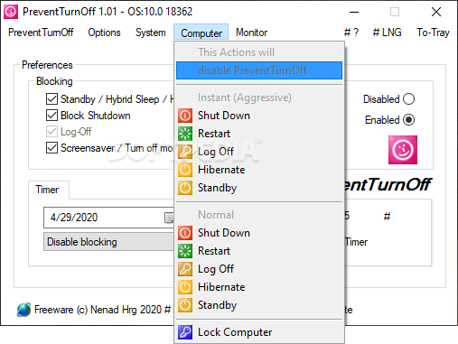 PreventTurnOff 3.31 for windows download free