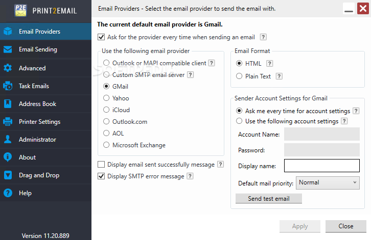 Download Print2Email 12.06 Build 1149 (Windows) Free