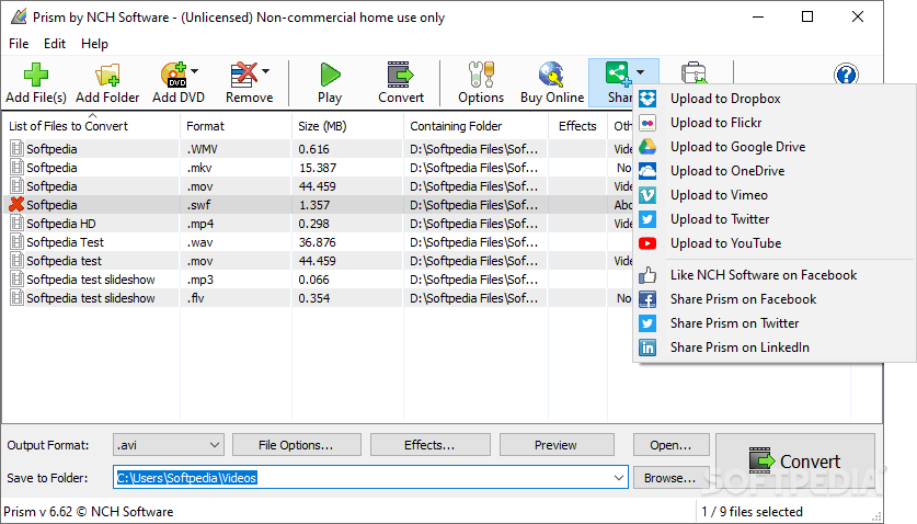 nch prism video file converter