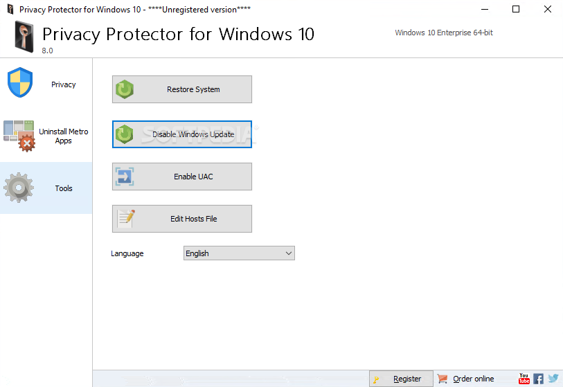 Privacy Protector for Windows 10 screenshot #2