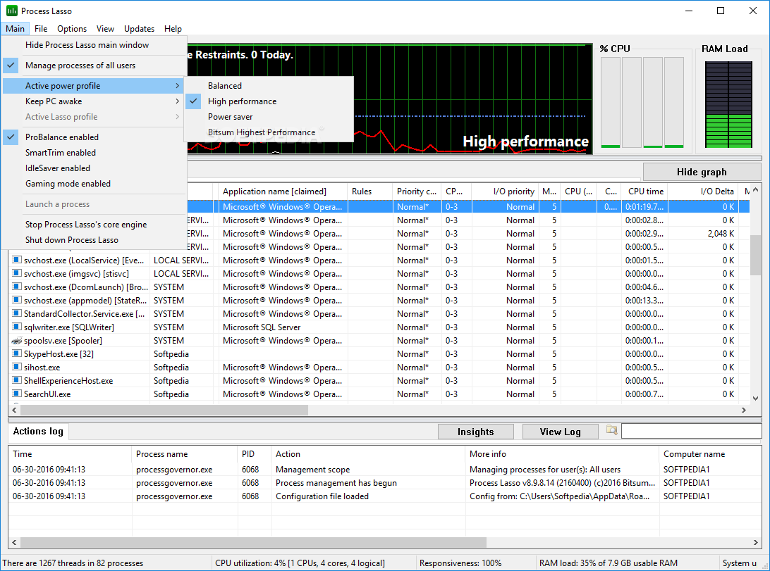 Process Lasso Server screenshot #3
