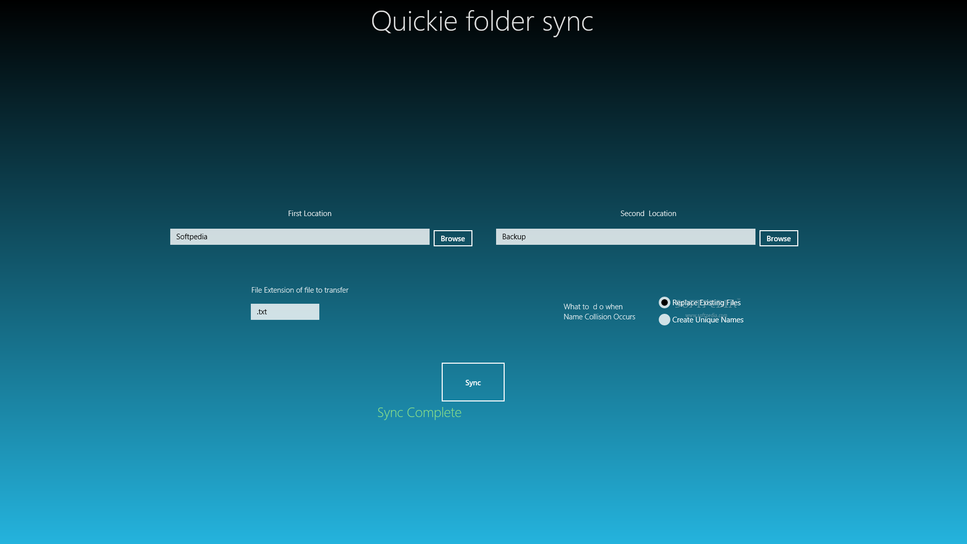 folder sync external sd card