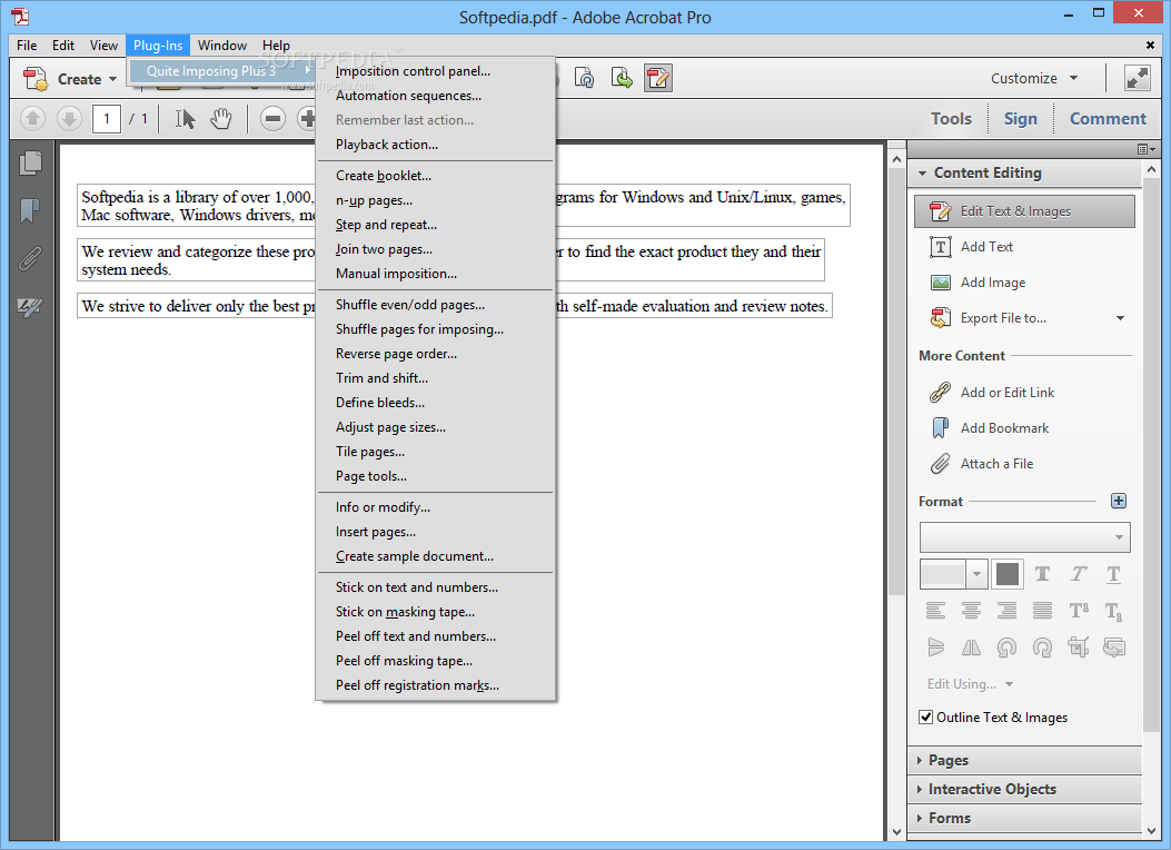 free imposition software plugin for acrobat