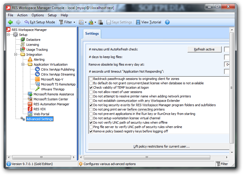 res software workspace manager