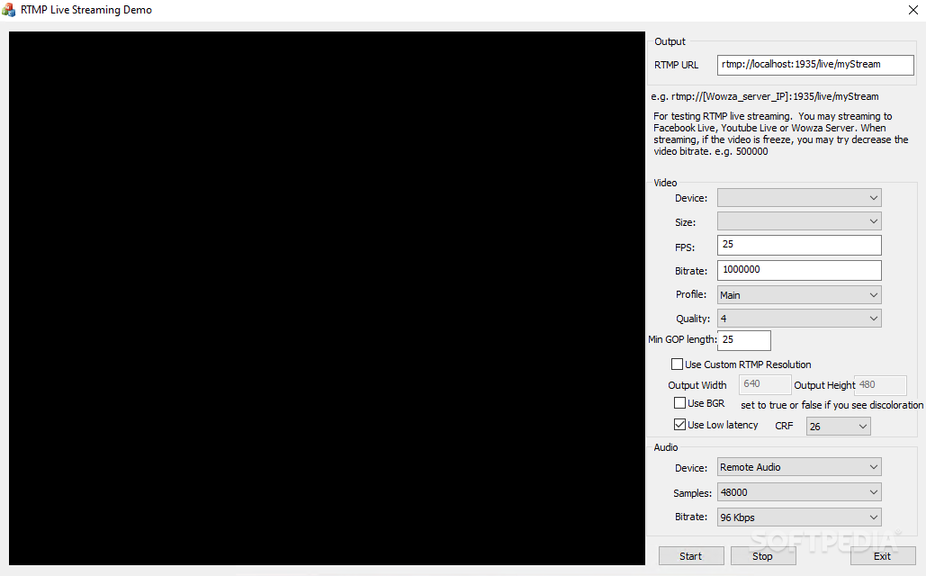 RTMP Streaming Directshow Filter screenshot #0