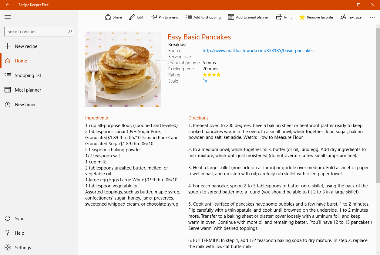 Recipe Keeper for Windows 10 - Free download and software reviews