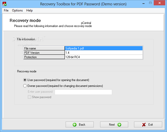 recover pdf password
