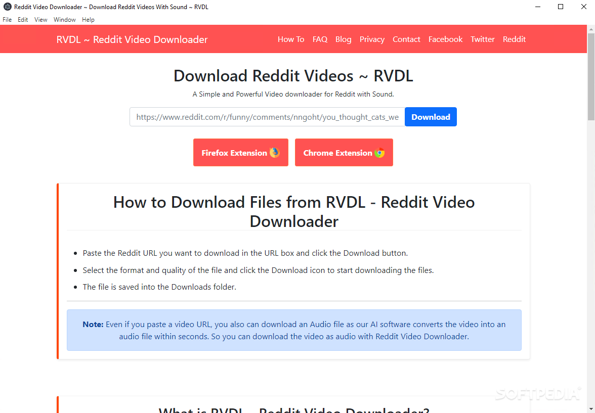download a reddit video with audio
