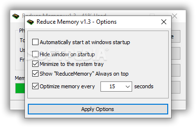Reduce Memory screenshot #1