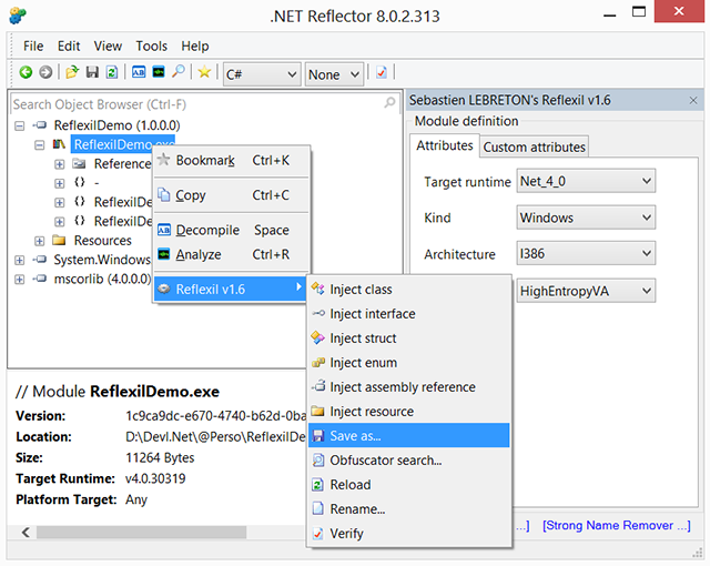.net reflector reflexil download
